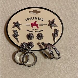 Idyllwind Silver Star and Lightning Earring Set
